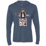 Rebels Never Die Triblend Long Sleeve Hoodie Tee