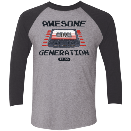 Awesome Generation Men's Triblend 3/4 Sleeve