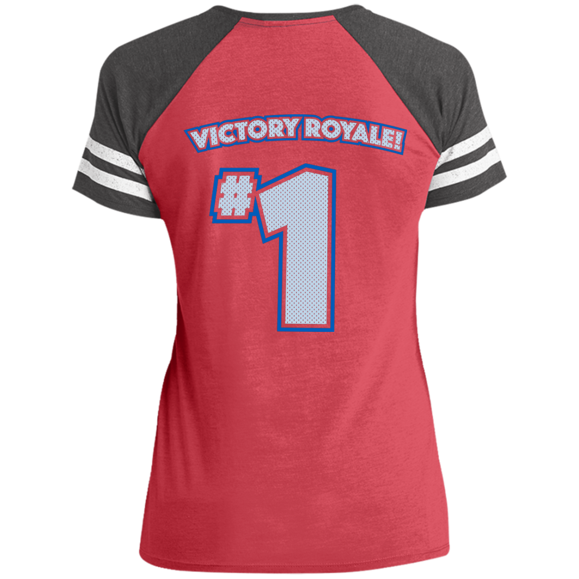 Victory Royale Game V-Neck T-Shirt Back Print