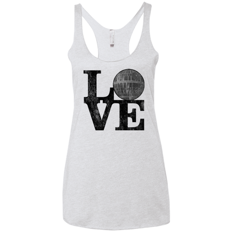 LOVE Deathstar 1 Women's Triblend Racerback Tank