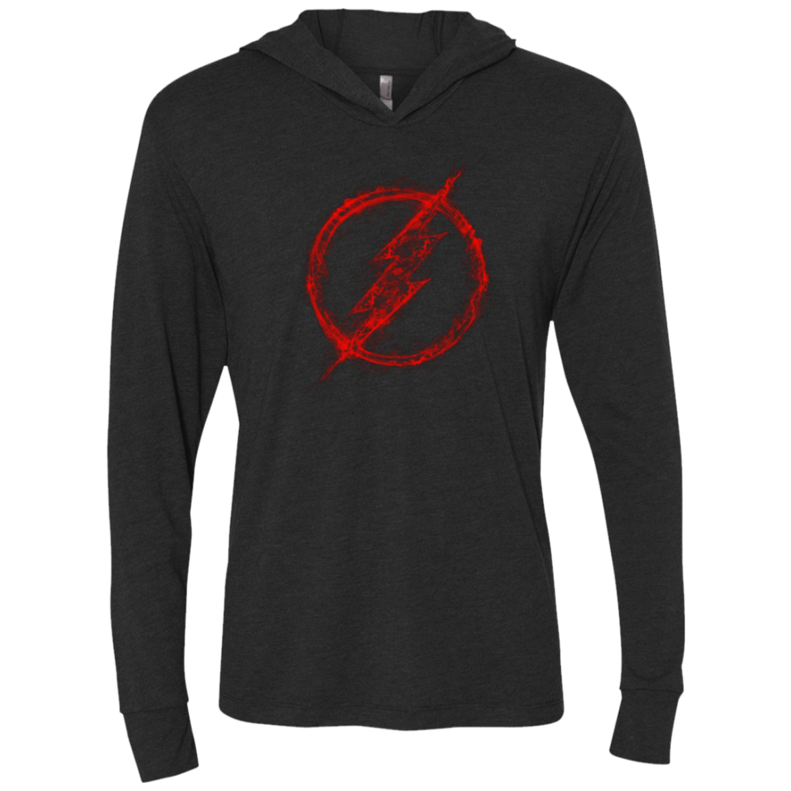 FLASH RED SMOKE Triblend Long Sleeve Hoodie Tee
