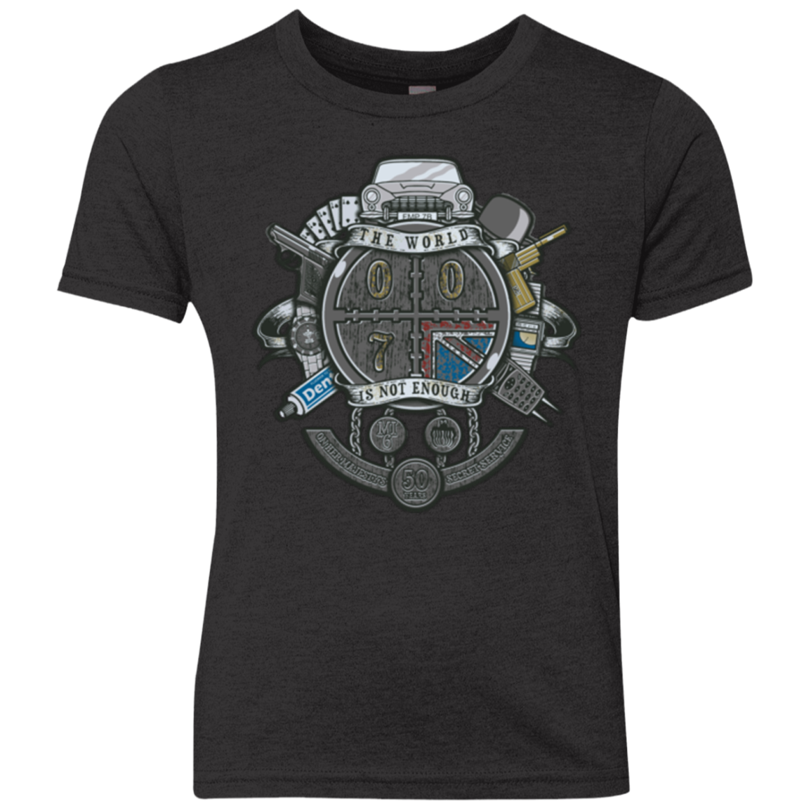 British Spy Crest Youth Triblend T-Shirt