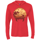 Escape from Zebes Triblend Long Sleeve Hoodie Tee