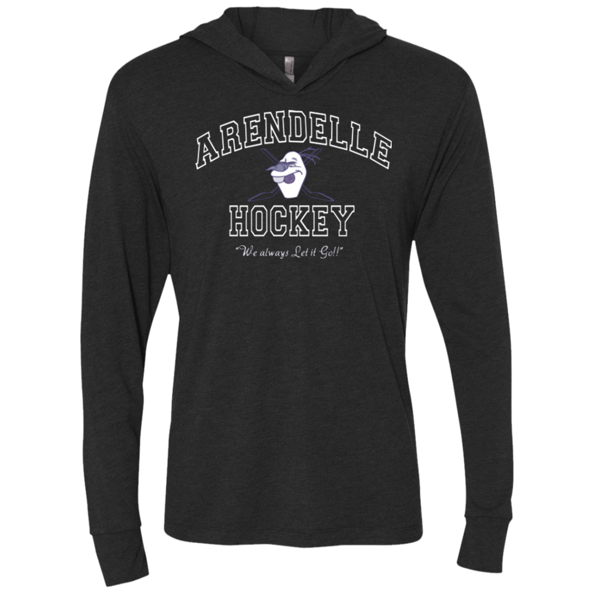 Arendelle University Triblend Long Sleeve Hoodie Tee