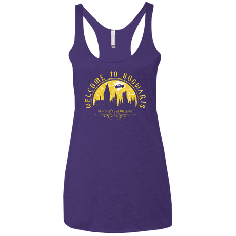 Welcome to Hogwarts Women's Triblend Racerback Tank