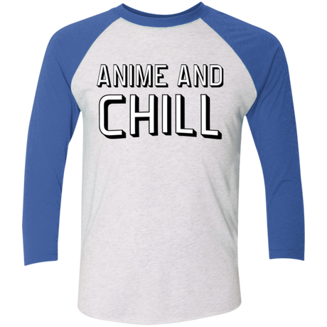 Anime and chill Men's Triblend 3/4 Sleeve