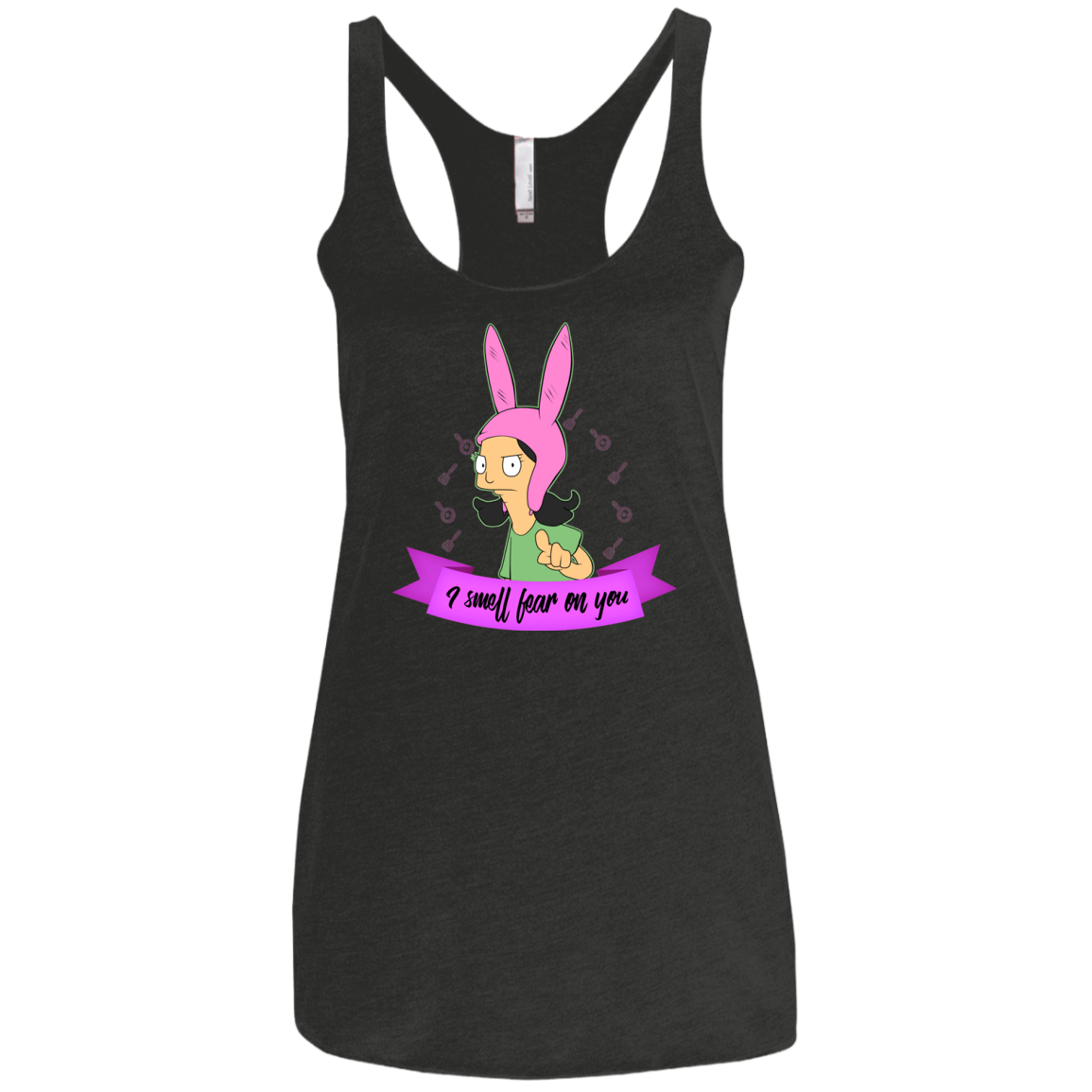 Louise Smell Fear Women's Triblend Racerback Tank