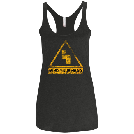 MIND YOUR HEAD Women's Triblend Racerback Tank