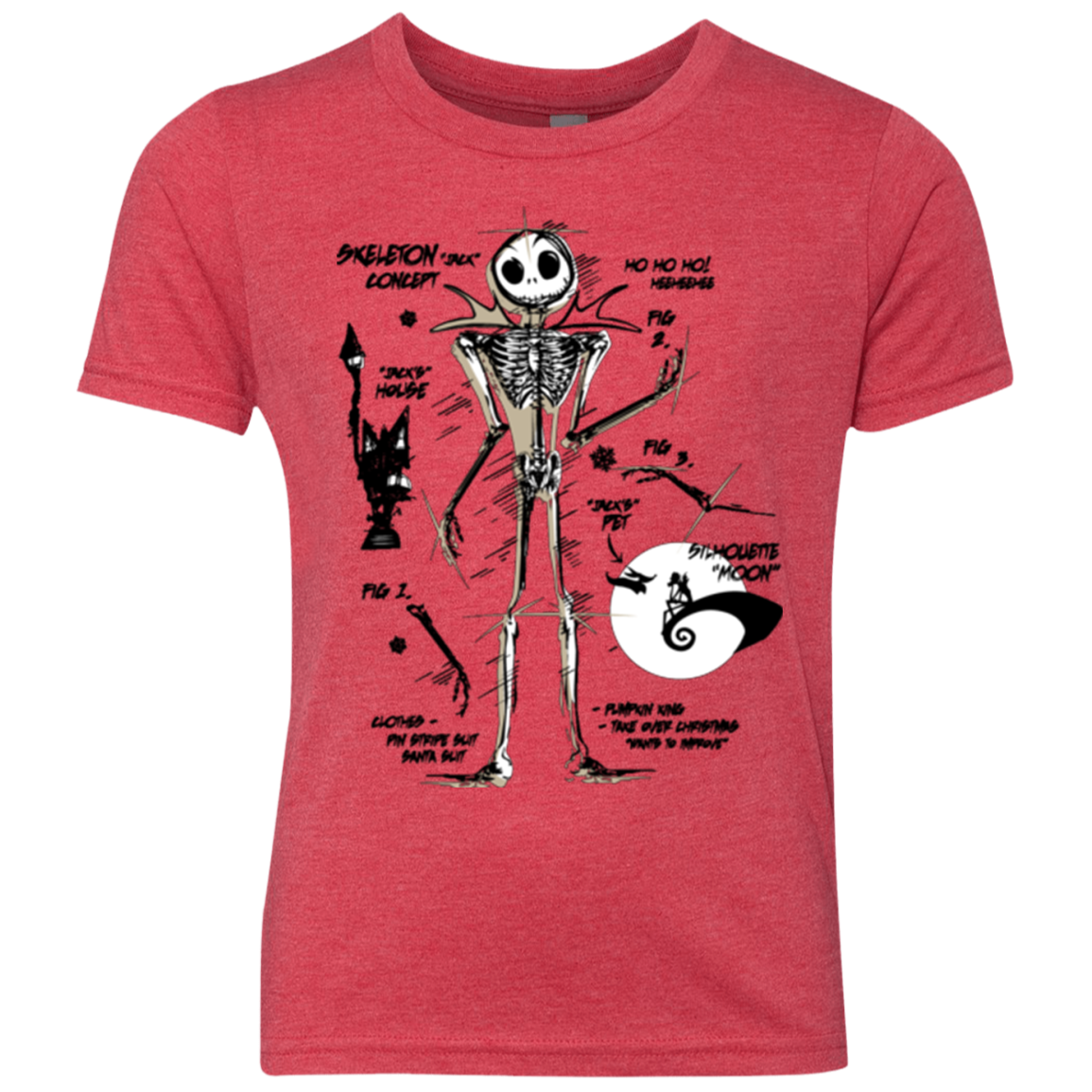Skeleton Concept Youth Triblend T-Shirt