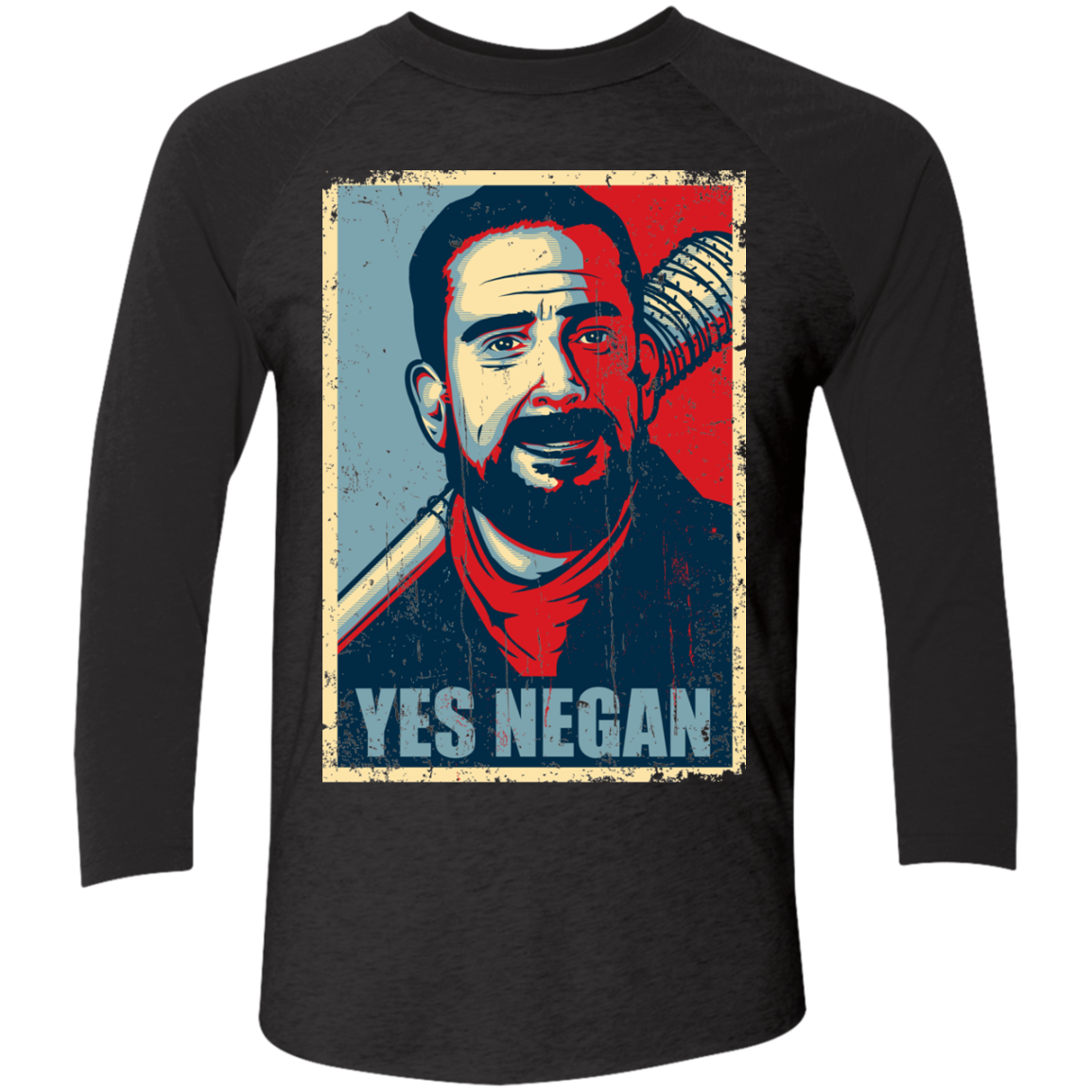 Yes Negan Triblend 3/4 Sleeve