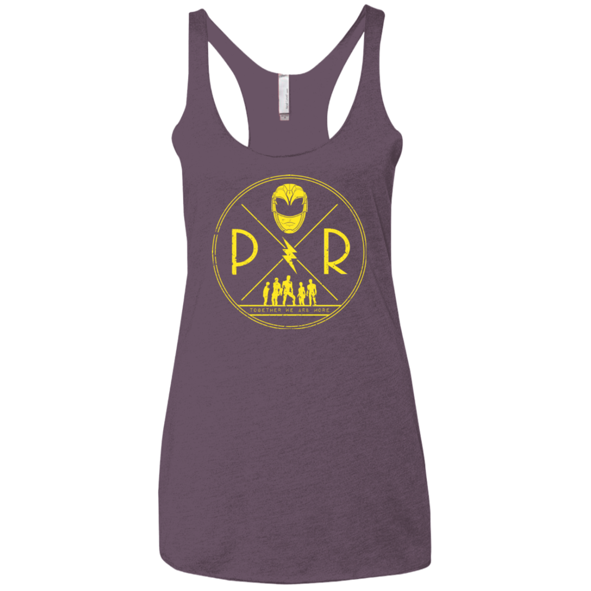 Yellow Power Women's Triblend Racerback Tank