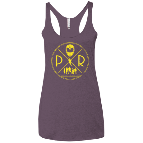 Yellow Power Women's Triblend Racerback Tank