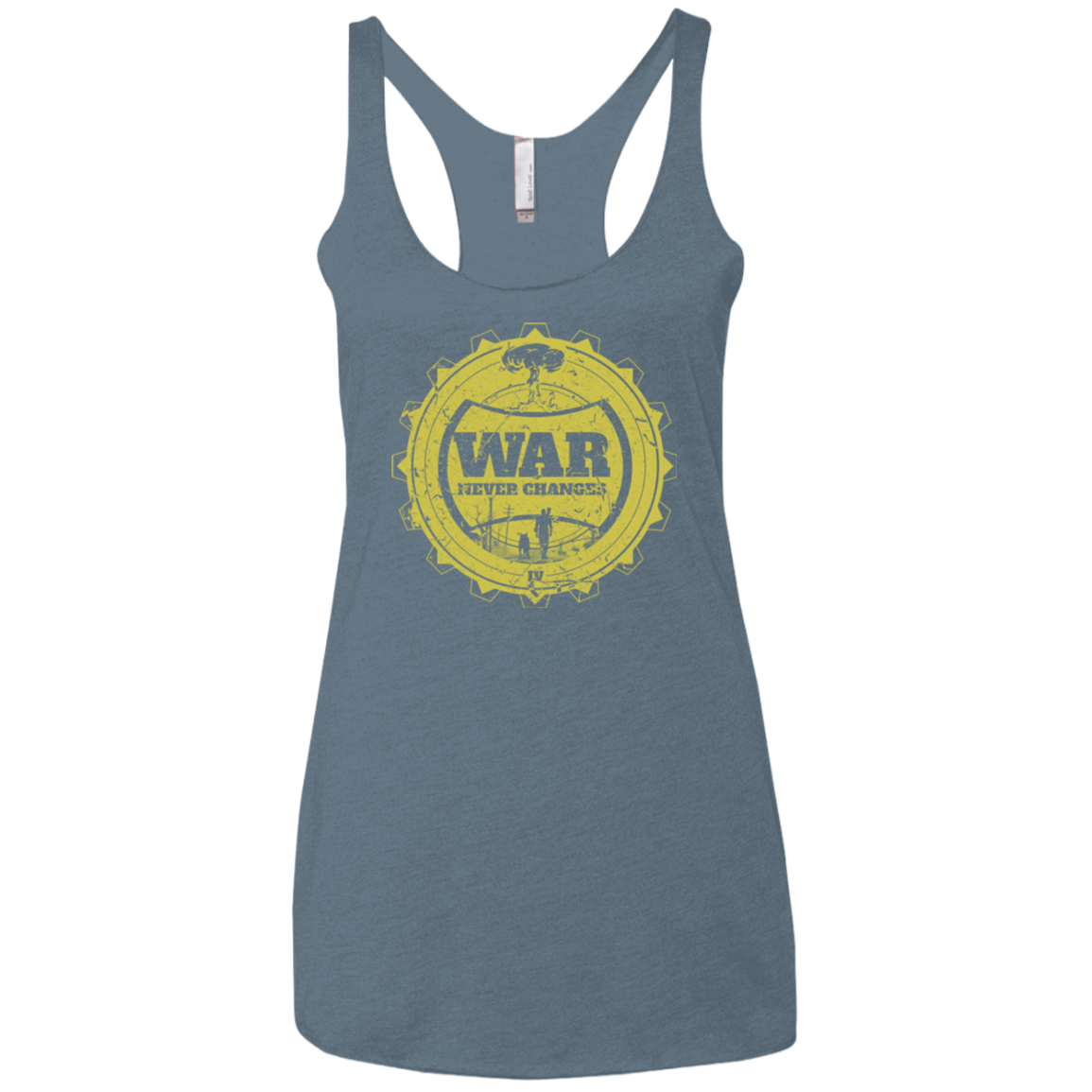War never changes (2) Women's Triblend Racerback Tank