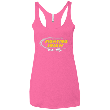 Notre Dame Dilly Dilly Women's Triblend Racerback Tank