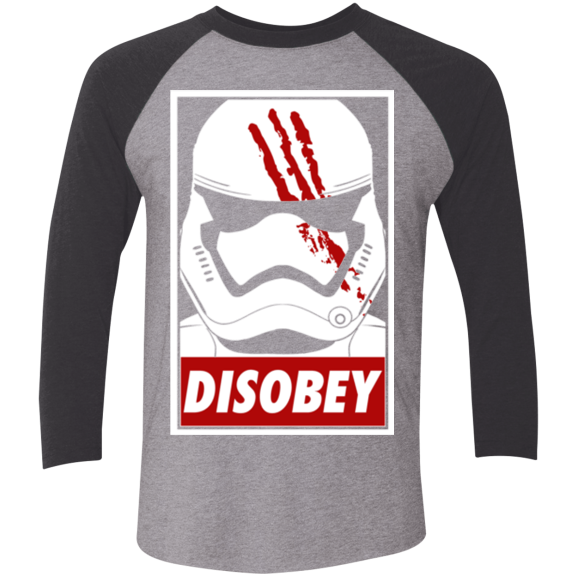 Disobey Men's Triblend 3/4 Sleeve
