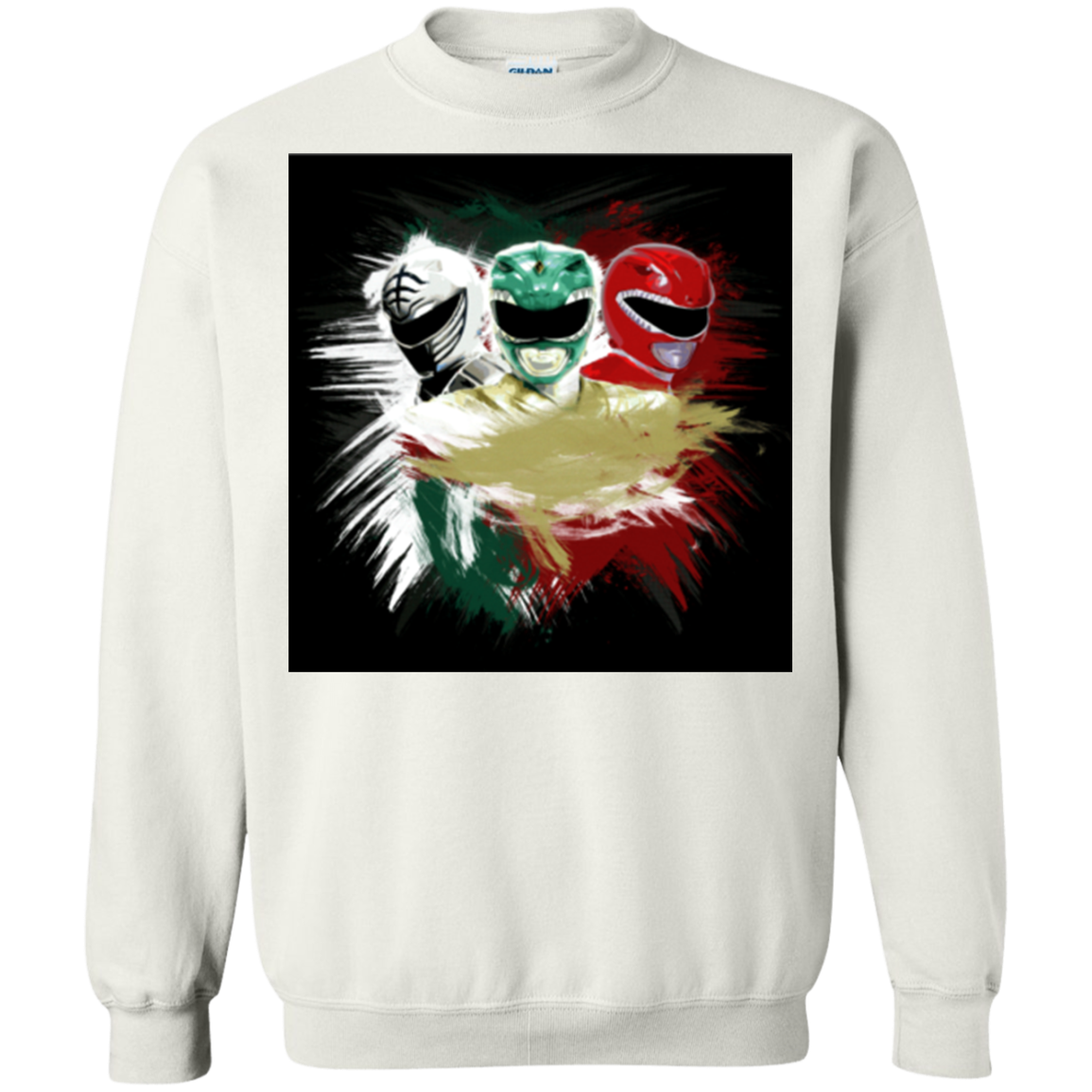 White Green Red Crewneck Sweatshirt