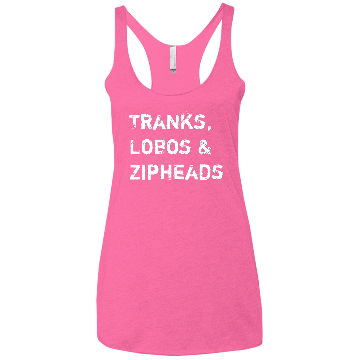 Tranks Lobos Zipheads Women's Triblend Racerback Tank