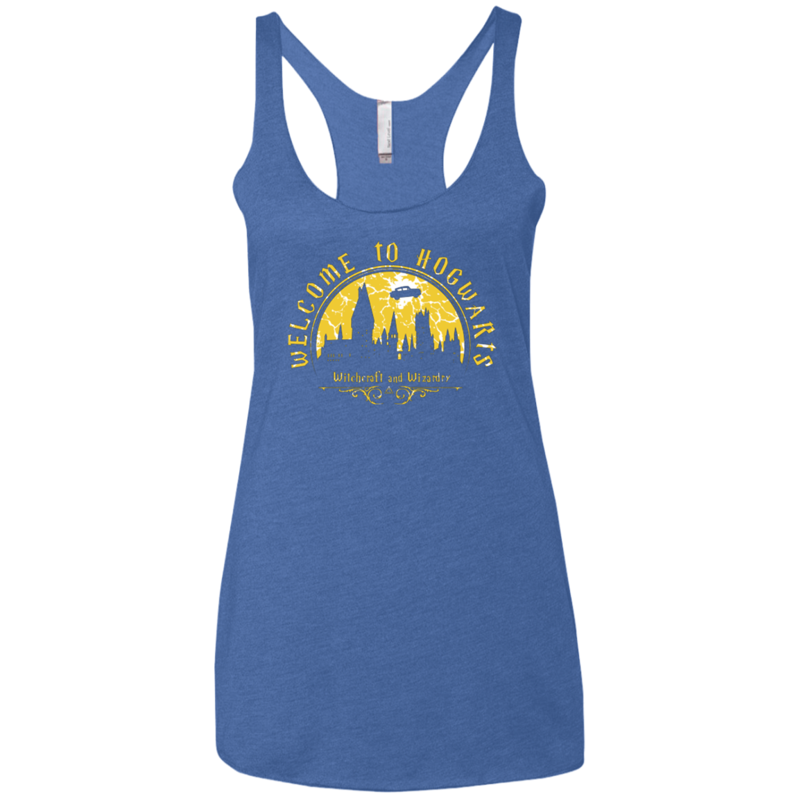 Welcome to Hogwarts Women's Triblend Racerback Tank