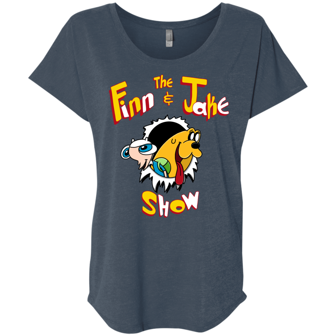 The Finn and Jake Show Triblend Dolman Sleeve