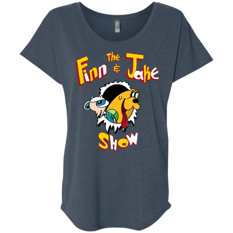 The Finn and Jake Show Triblend Dolman Sleeve