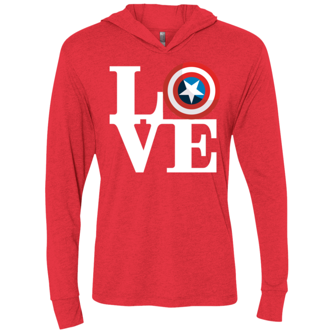 Captain's Love Triblend Long Sleeve Hoodie Tee