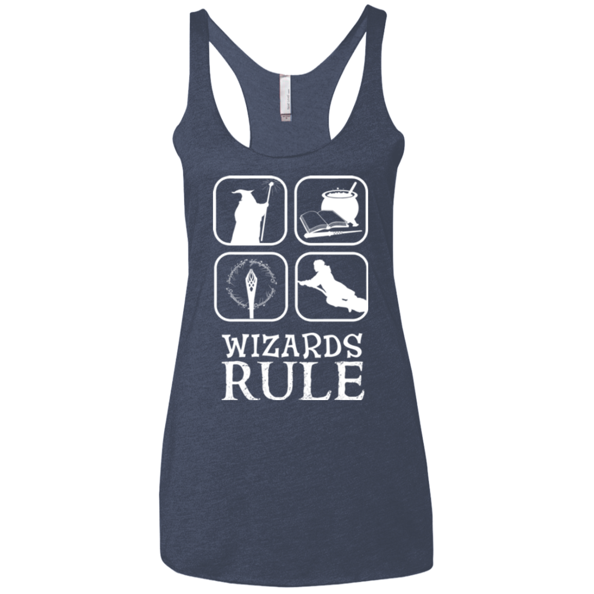 Wizards Rule Women's Triblend Racerback Tank
