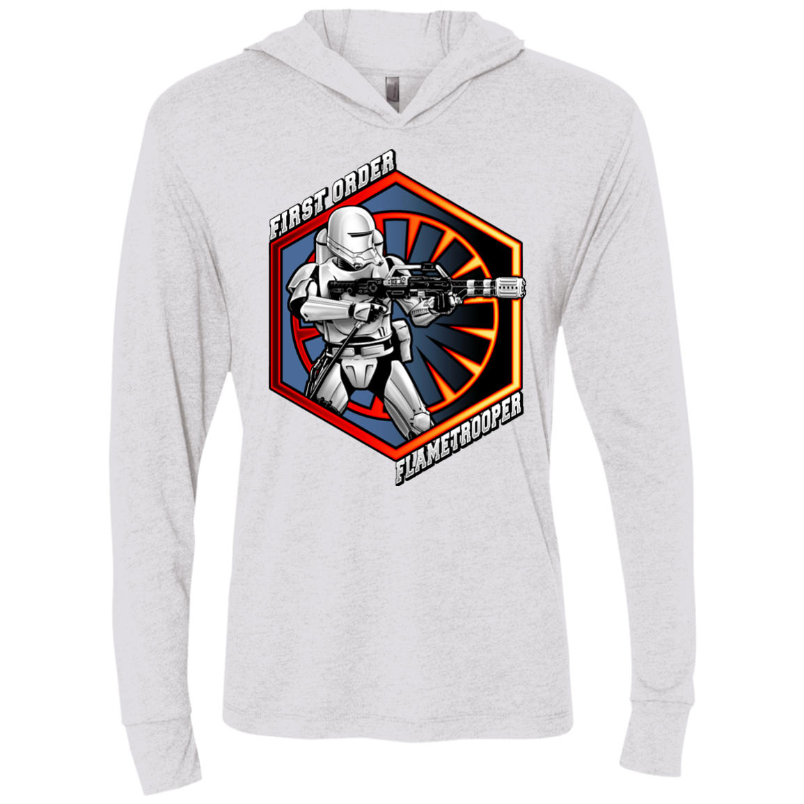 Flametrooper Triblend Long Sleeve Hoodie Tee