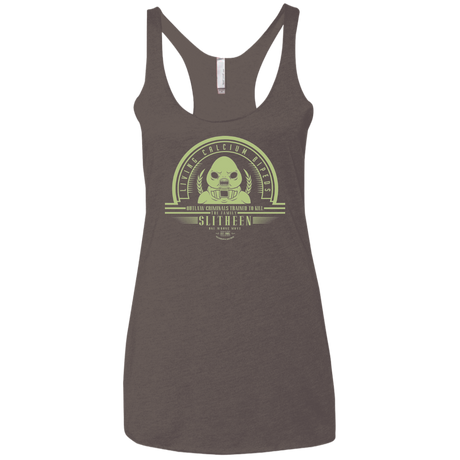 Who Villains Slitheen Women's Triblend Racerback Tank