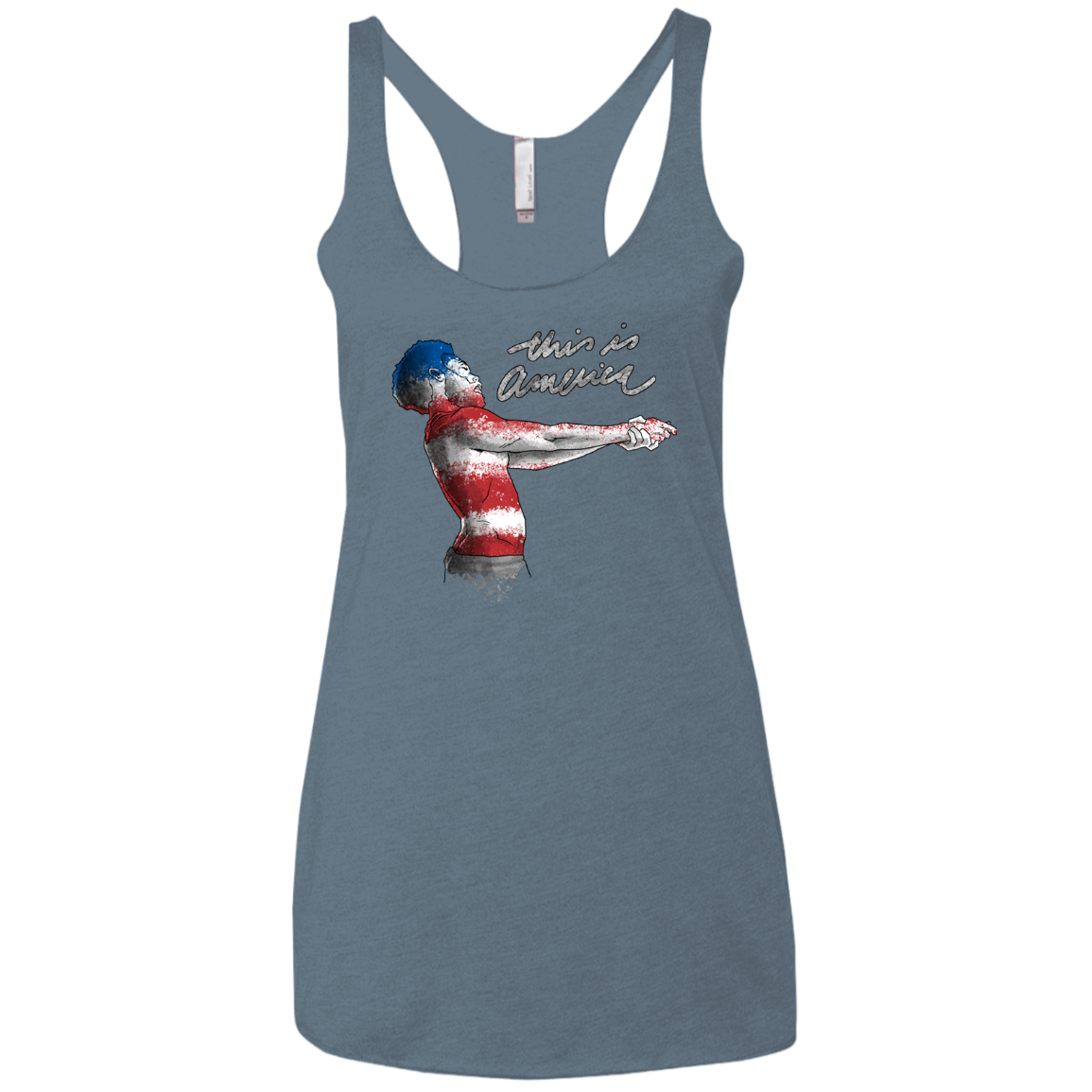 America Women's Triblend Racerback Tank