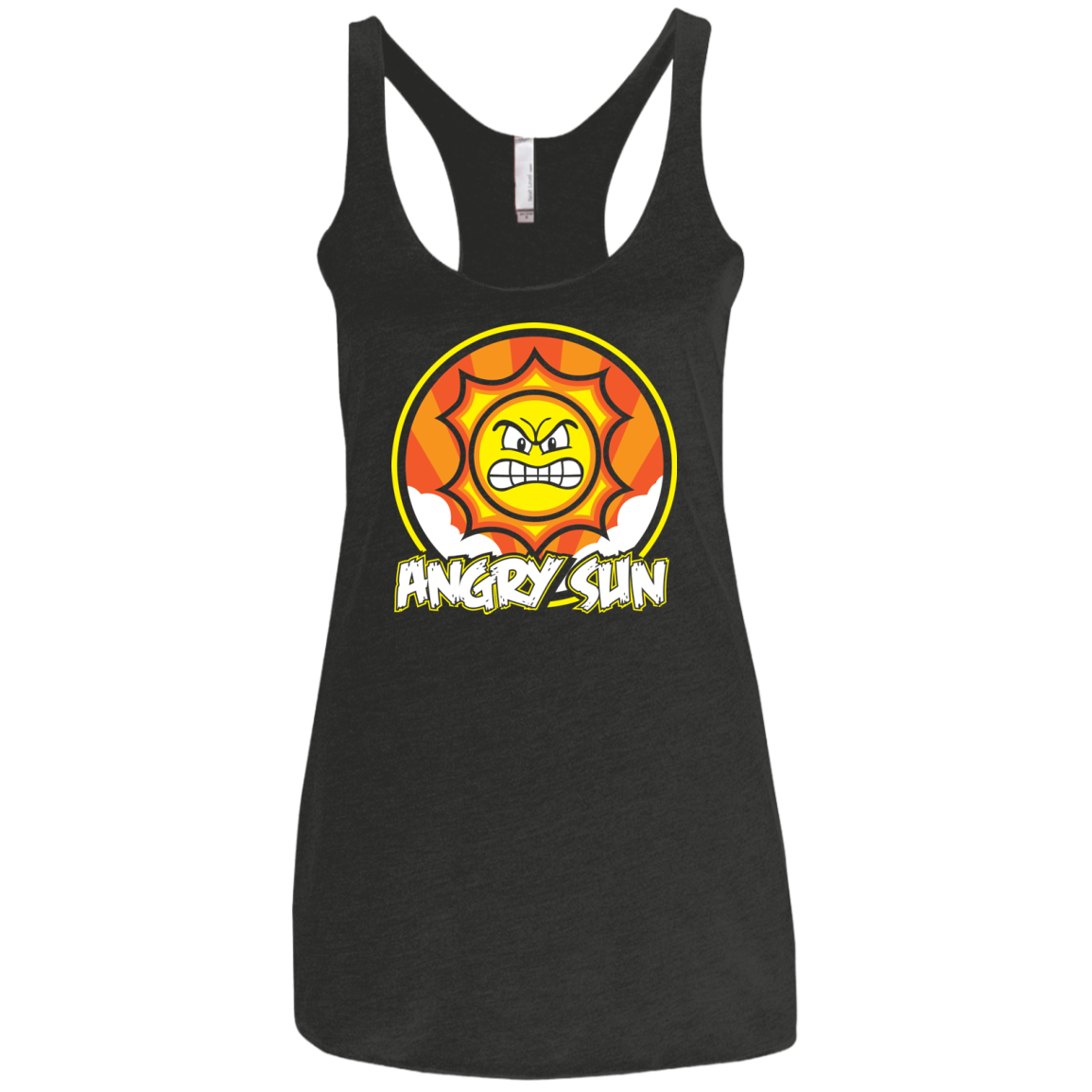 Angry Sun Women's Triblend Racerback Tank