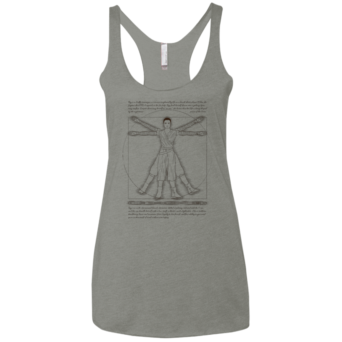 Vitruvian Rey Women's Triblend Racerback Tank