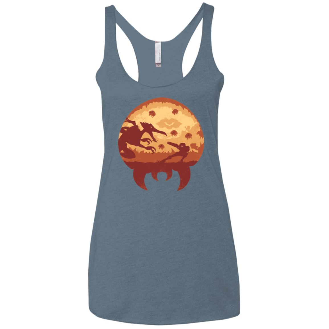 Escape from Zebes Women's Triblend Racerback Tank