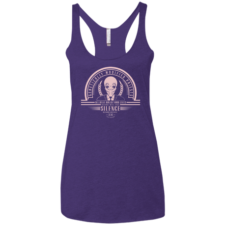 Who Villains Silence Women's Triblend Racerback Tank