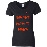 Insert Heart Here Women's V-Neck T-Shirt