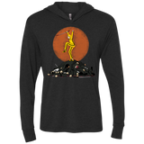 Karate Bill Triblend Long Sleeve Hoodie Tee