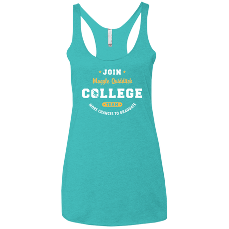 Muggle Quidditch Women's Triblend Racerback Tank