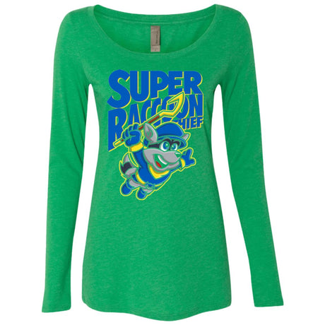 Super Racoon Thief Women's Triblend Long Sleeve Shirt