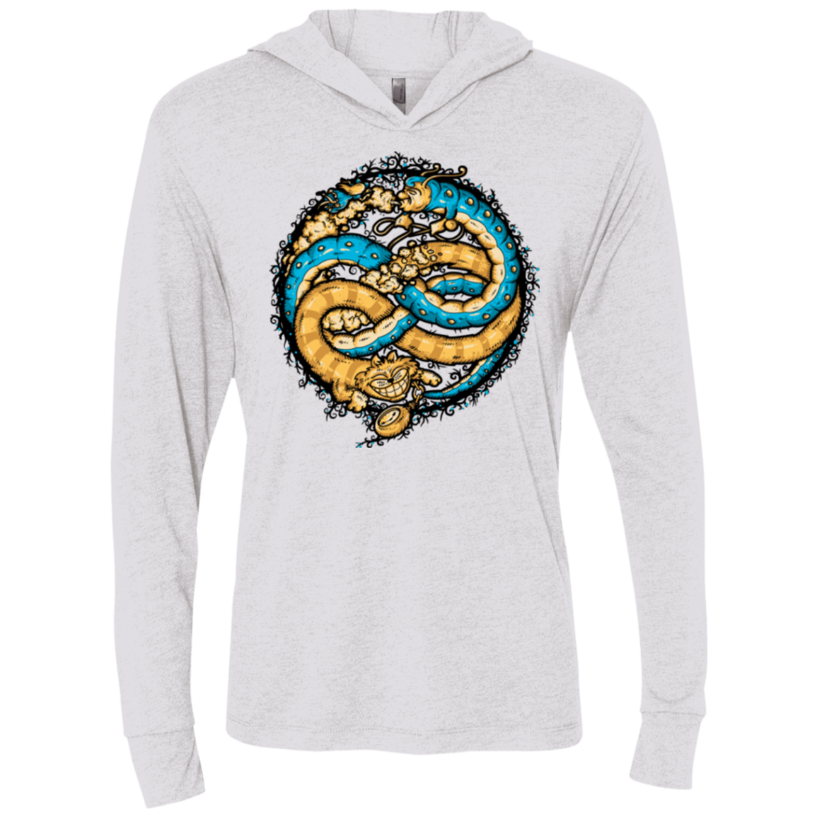 NEVERENDING WONDERLAND Triblend Long Sleeve Hoodie Tee
