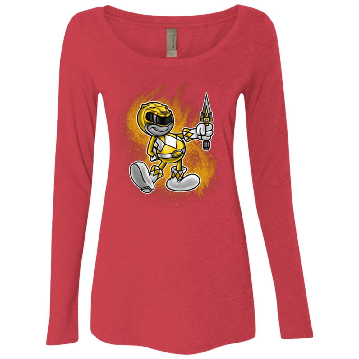 Yellow Ranger Artwork Women's Triblend Long Sleeve Shirt