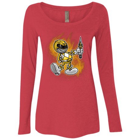 Yellow Ranger Artwork Women's Triblend Long Sleeve Shirt