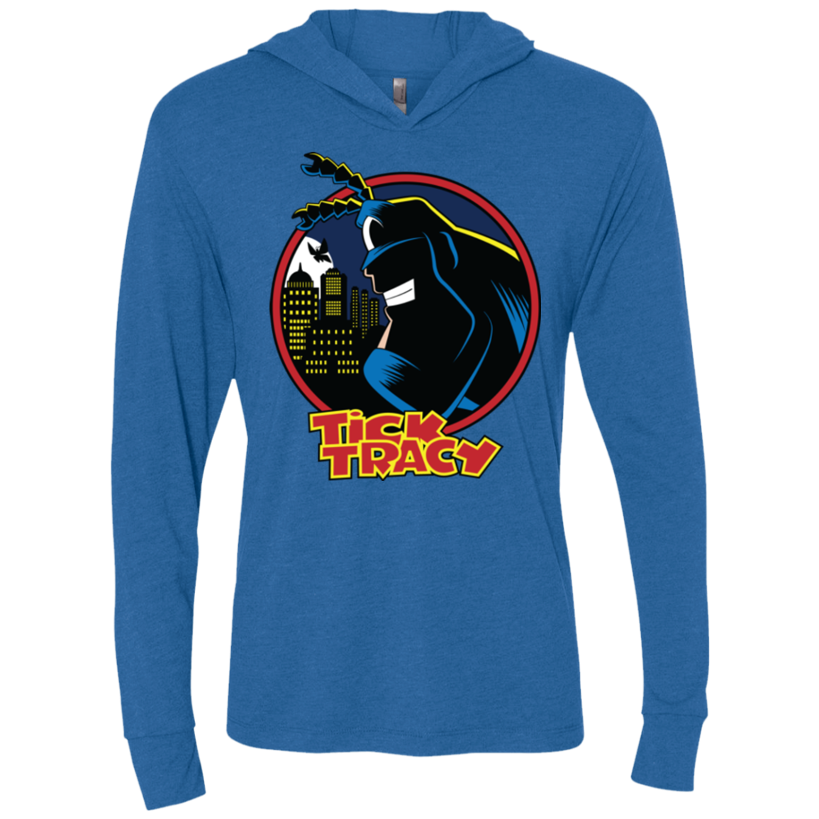 Tick Tracy Triblend Long Sleeve Hoodie Tee