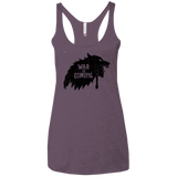 War is Coming Women's Triblend Racerback Tank