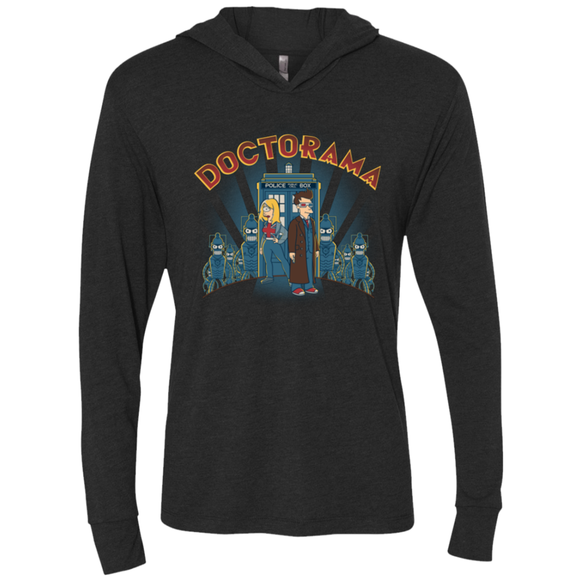 DOCTORAMA (2) Triblend Long Sleeve Hoodie Tee