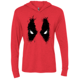 Splatted Merc Triblend Long Sleeve Hoodie Tee