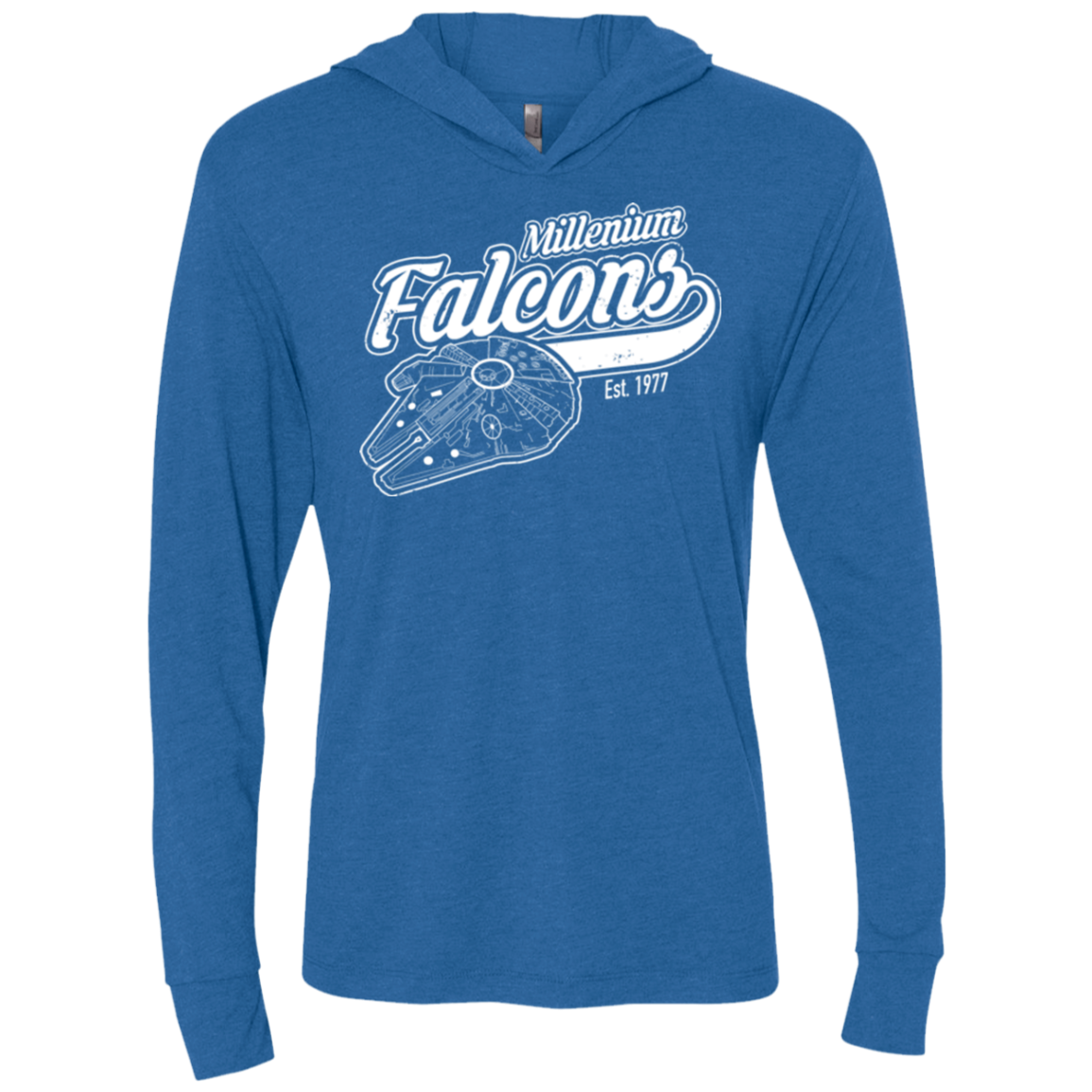 Millenium falcons Triblend Long Sleeve Hoodie Tee