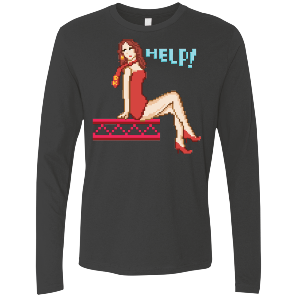 Pixel Pinup Pauline Men's Premium Long Sleeve