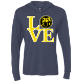 Yellow Ranger LOVE Triblend Long Sleeve Hoodie Tee