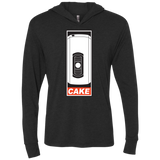 Cake is a Lie Triblend Long Sleeve Hoodie Tee