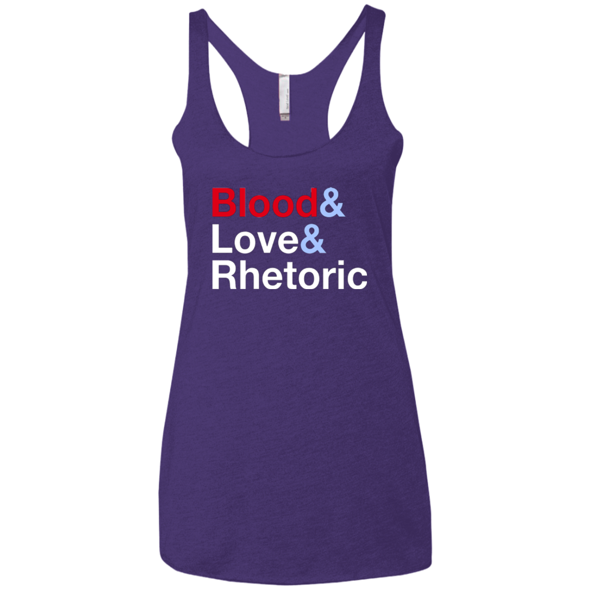 Blood Love Rhetoric Women's Triblend Racerback Tank