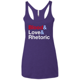 Blood Love Rhetoric Women's Triblend Racerback Tank